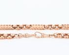 Vintage Solid 9Ct Rose Gold 34.5g Bars And Stars Link Chain / Necklace 17''