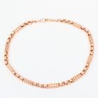Vintage Solid 9Ct Rose Gold 34.5g Bars And Stars Link Chain / Necklace 17''