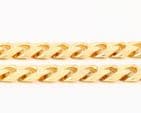 Vintage Solid 9Ct Yellow Gold 83.3g Flat Curb Link Chain Necklace 20 1/4''