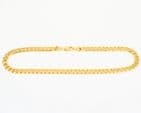 Vintage Solid 9Ct Yellow Gold 83.3g Flat Curb Link Chain Necklace 20 1/4''