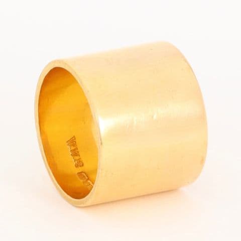 Vintage Wide  Solid 22Ct Gold 18.6g Cigar Wedding Ring / Band