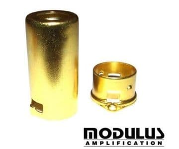 Aluminium pre amp valve shield - yellow anodised
