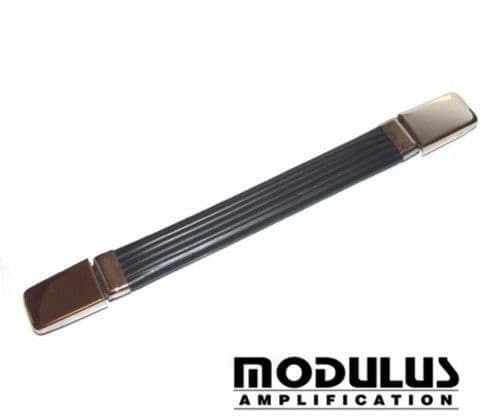 Amp handle - black rubber-chrome end caps