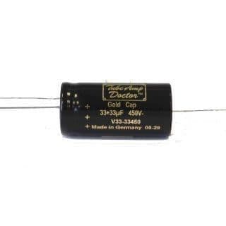 Capacitor Axial  33uf + 33uf - 450v TAD