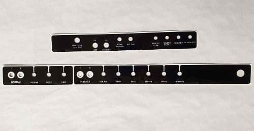 Deluxe Reverb Faceplate Set - No Logo - Select Your Colour