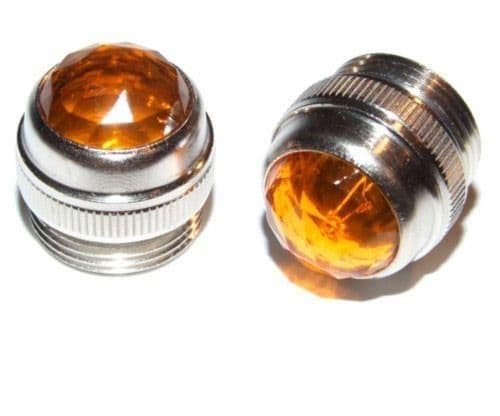 Pilot light jewel lens - amber - fits most Fender amps