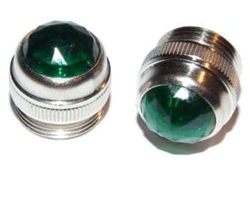 Green Pilot Light Indicator Lamp - Vintage-Style Faceted Lens For Tube Amplifiers