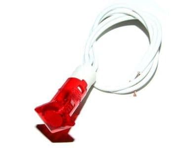 Red square light - panel mount - 230v