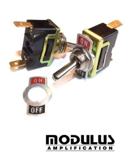 Toggle switch - on-off with removable indicator plate - 2 Pins