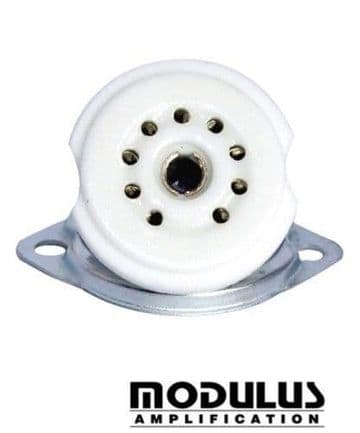 Valve socket - 9 pin-ba9 -white ceramic - 22mm
