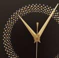 20cm Circle Design Square Wall Clock, Black