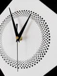 28cm Circle Design Diamond Wall Clock, White
