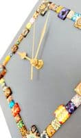 28cm Diamond Cabochon Wall Clock, Blue