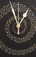 28cm Spiral Design Diamond Wall Clock, Black