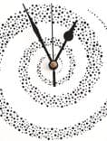 28cm Spiral Design Diamond Wall Clock, White