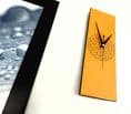 30cm Handpainted Rectangle Orange Wall Clock