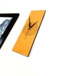 30cm Handpainted Rectangle Orange Wall Clock
