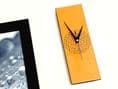 30cm Handpainted Rectangle Orange Wall Clock