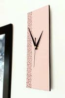 30cm Handpainted Rectangle Pink Wall Clock
