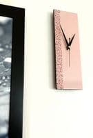 30cm Handpainted Rectangle Pink Wall Clock