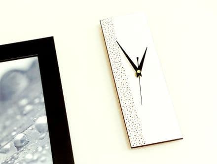 30cm Handpainted White Clock