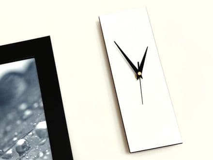Contemporary Slim Wall Clock White 30cm or 40cm