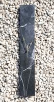 Extra Large Marble Look Slim Wall Clock 60cm, Black
