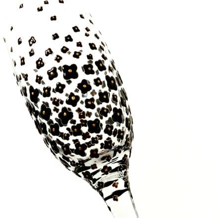 Gill's Champagne Prosecco Glass 'Black Pansy'