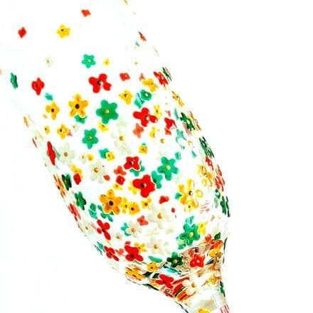 Gill's Champagne Prosecco Glass Multicoloured Flower