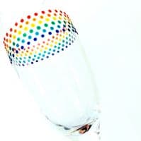 Gill's Champagne Prosecco Glass 'The Rainbow'