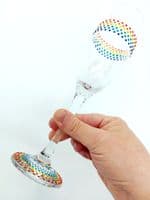 Gill's Champagne Prosecco Glass 'The Rainbow'