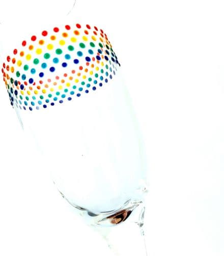 Gill's Champagne Prosecco Glass 'The Rainbow'