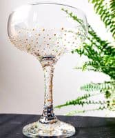 Gill's Handpainted Champagne Coupe Glass