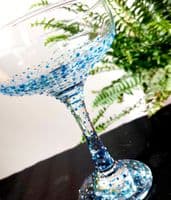 Gill's Handpainted Champagne Coupe Glass