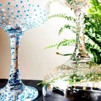 Gill's Handpainted Champagne Coupe Glass