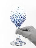 Gill's Wine Glass 'Forget Me Not' Blue Flower