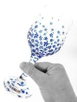 Gill's Wine Glass 'Forget Me Not' Blue Flower