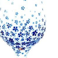 Gill's Wine Glass 'Forget Me Not' Blue Flower