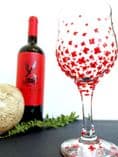 Gill's Wine Glass 'Poppy' Red Flower