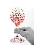 Gill's Wine Glass 'Poppy' Red Flower