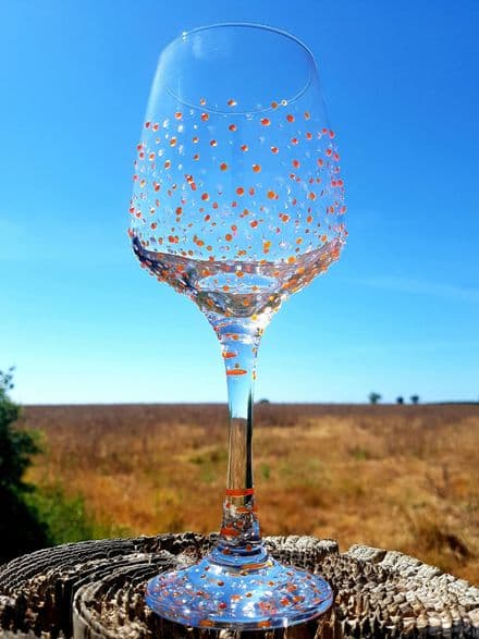 Gill's Wine Glass 'The Glitter Dot'