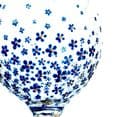 Hand Painted Balloon Gin Glass 'Forget-Me-Not Flower Design