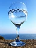 Hand Painted Balloon Gin Glass 'The Ring' Design