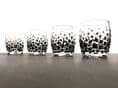 Hand Painted Black Flower Shot Glasses