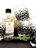 Hand Painted Black Flower Shot Glasses