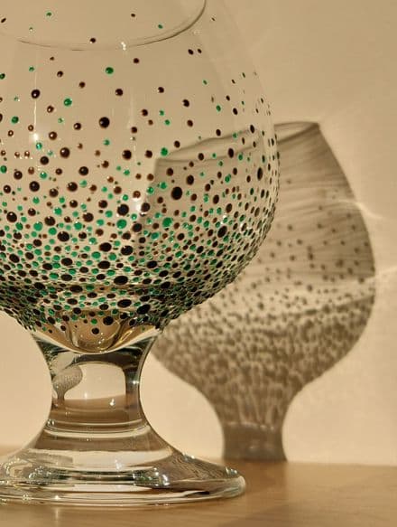 Hand Painted Brandy Glass Cognac Snifter
