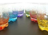 Hand Painted Colourful Glass Tumblers