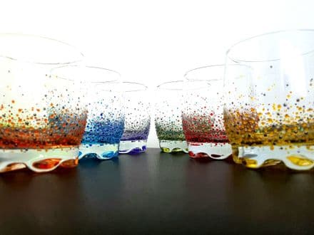 Hand Painted Colourful Glass Tumblers