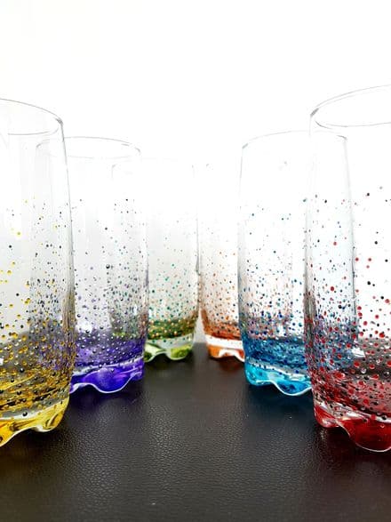 Hand Painted Colourful Hiball Tumbler