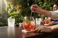 Hand Painted Glass Tumbler 'Poppy'